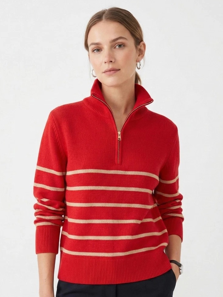 Banana Republic Cashmere Stripe Polo Sweater